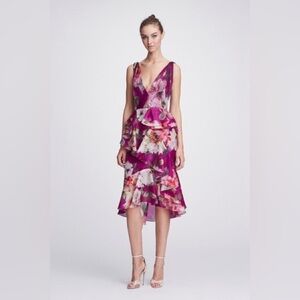 Marchesa tiered cocktail dress